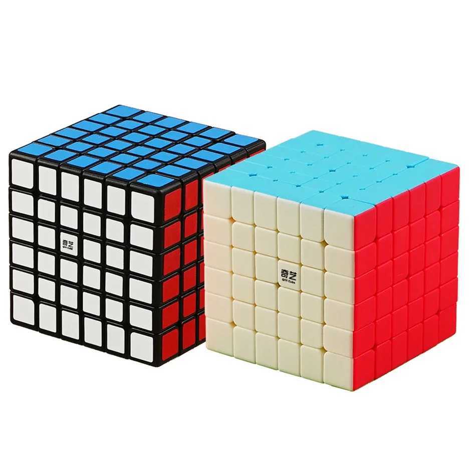 QiYi Cube 4x4 5x5 6x6 7x7 Magic Cube Qiyi Professional Speedcube Black and Stickerle MofangJiaoshi Speed Puzzle Toy L251115