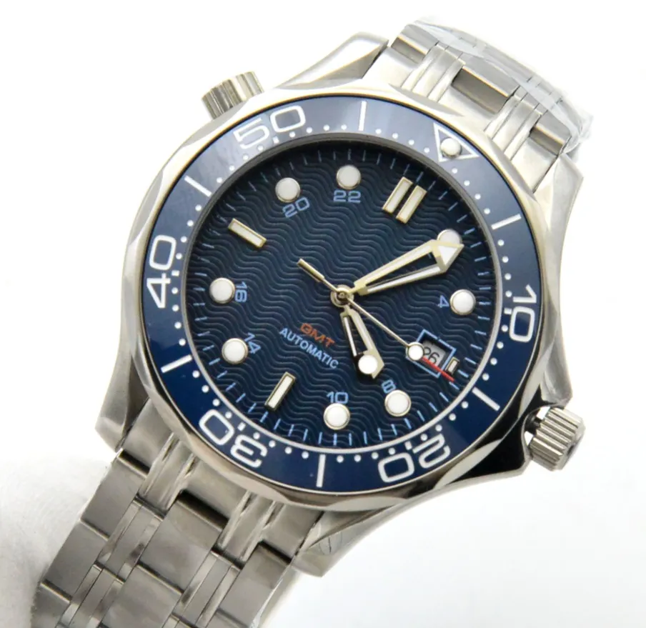 2023 Sterile dial ppocampus 300 series automatic mechanical watch men's watch steel band dark blue