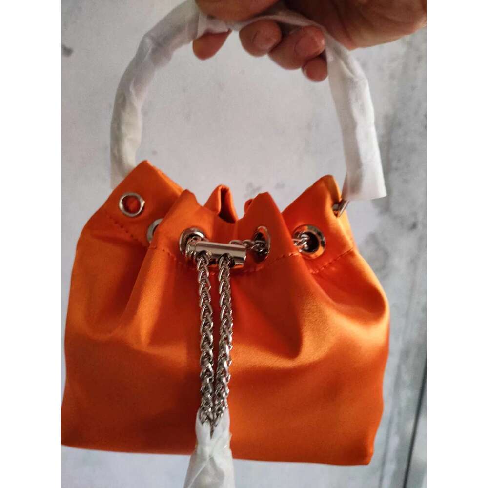 WOMEN BAG High Quality Silk Bucket Bags Dias Female Personalized Shoulder Tassels Chains Handbags For Women Crossbady Bag