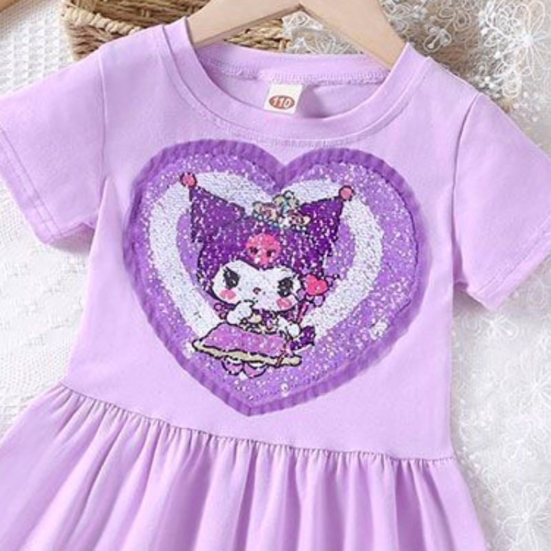 Kids designer clothes DISNEY Kuromi kids dress baby girl princess dress kids clothes summer children's Elsa princess dress