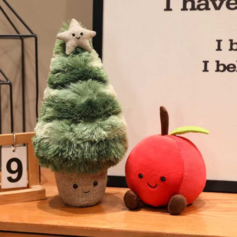 Lovely Christmas Apple Plush Doll Cartoon Apple Stuffed Toy Christmas Tree Decorative Apple Plush Toys Beautiful Holiday Gifts J251117