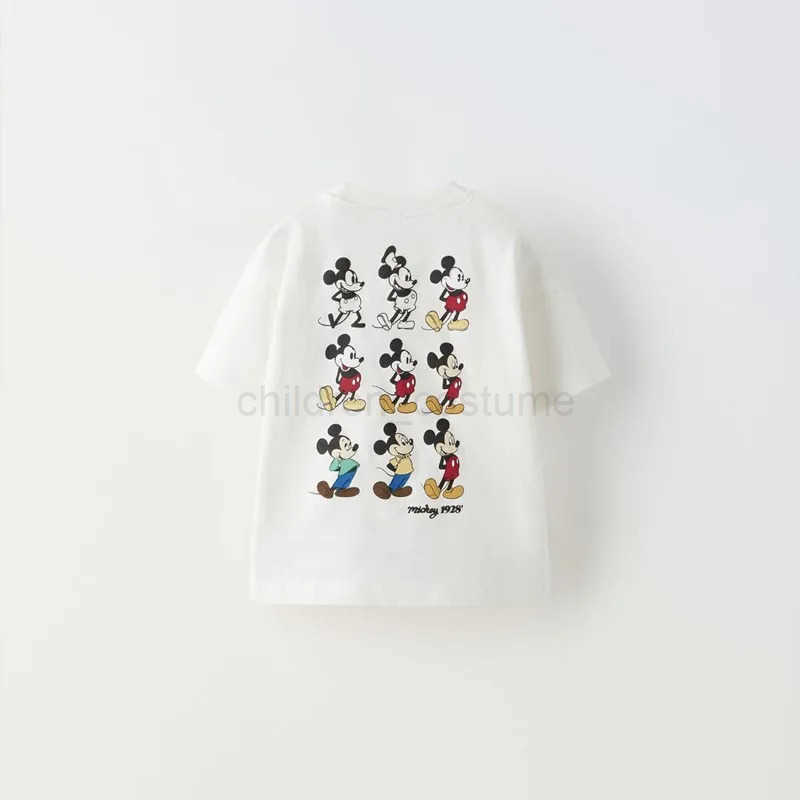 Disney Cartoon Fashion Baby Boys Short Sleeve T-shirt 2024 Summer Clothing Loose Casual Childrens Wear Tops Tees Kids Boy T Shirts W20250417