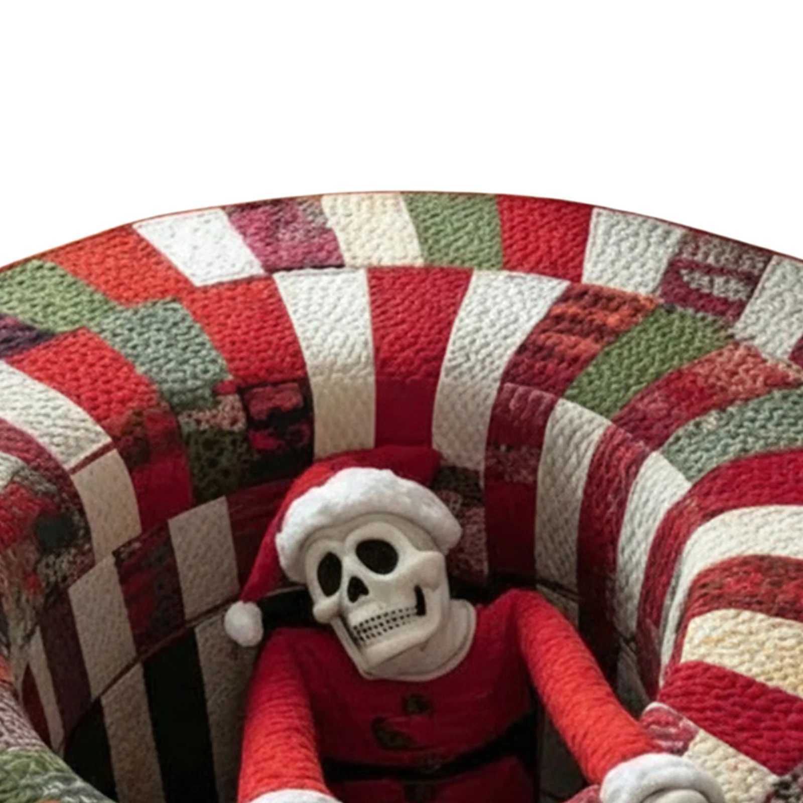 40cm Christmas Snowman Round Rug Doormat 3D Red Hat Circular Rug Anti Fouling Anti Slip Rug Retro Perfect Choice for Holiday HomM251117