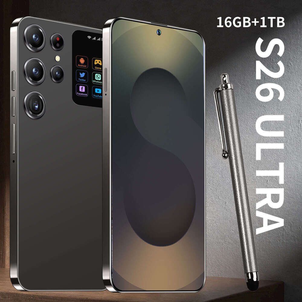 New Original Phones S26 ultra Smartphones 16GB+1TB Dual SIM Cellphone Mobile Face Unlock Android15 4G 5G Phone 6800mAh