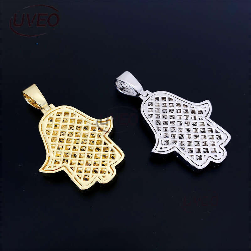 VVS Iced Out Sterling Silver Jewelry Moissanite Cuban Necklace Hip Hop Pass Diamond Tester Cuban Link Chains Pendant High Quality Mens Gift Moissanite