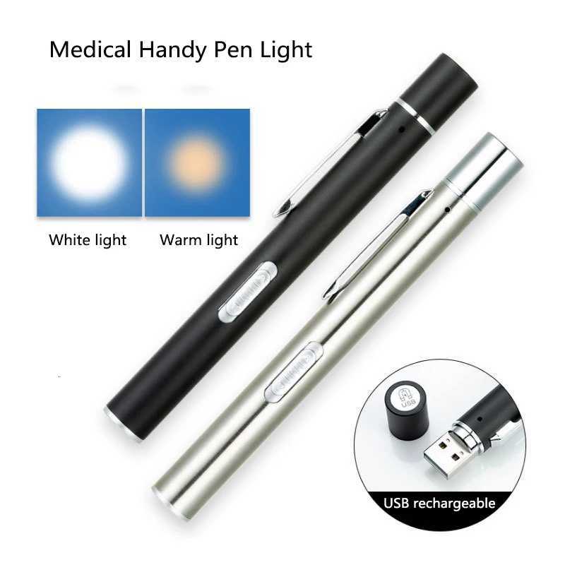 Portable LED Flashlight Work Light Medical First Aid Pen Light Torch Lamp View Pupil Throat Pen Light M251117