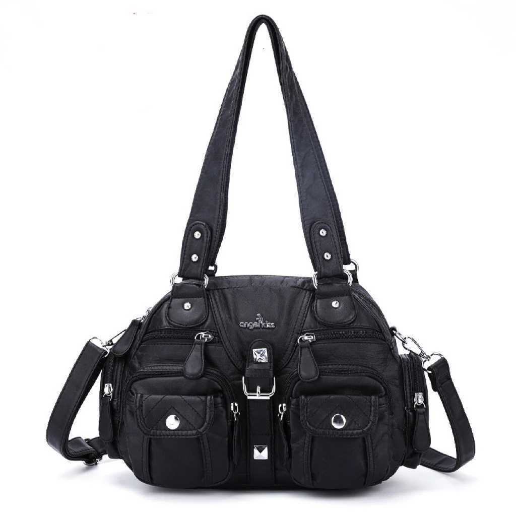 SNAILLADY New Fashion Soft PU Leather Women Handbag Satchel Top Handle Multi-Pockets Brand Design Female Hobo BagW251117