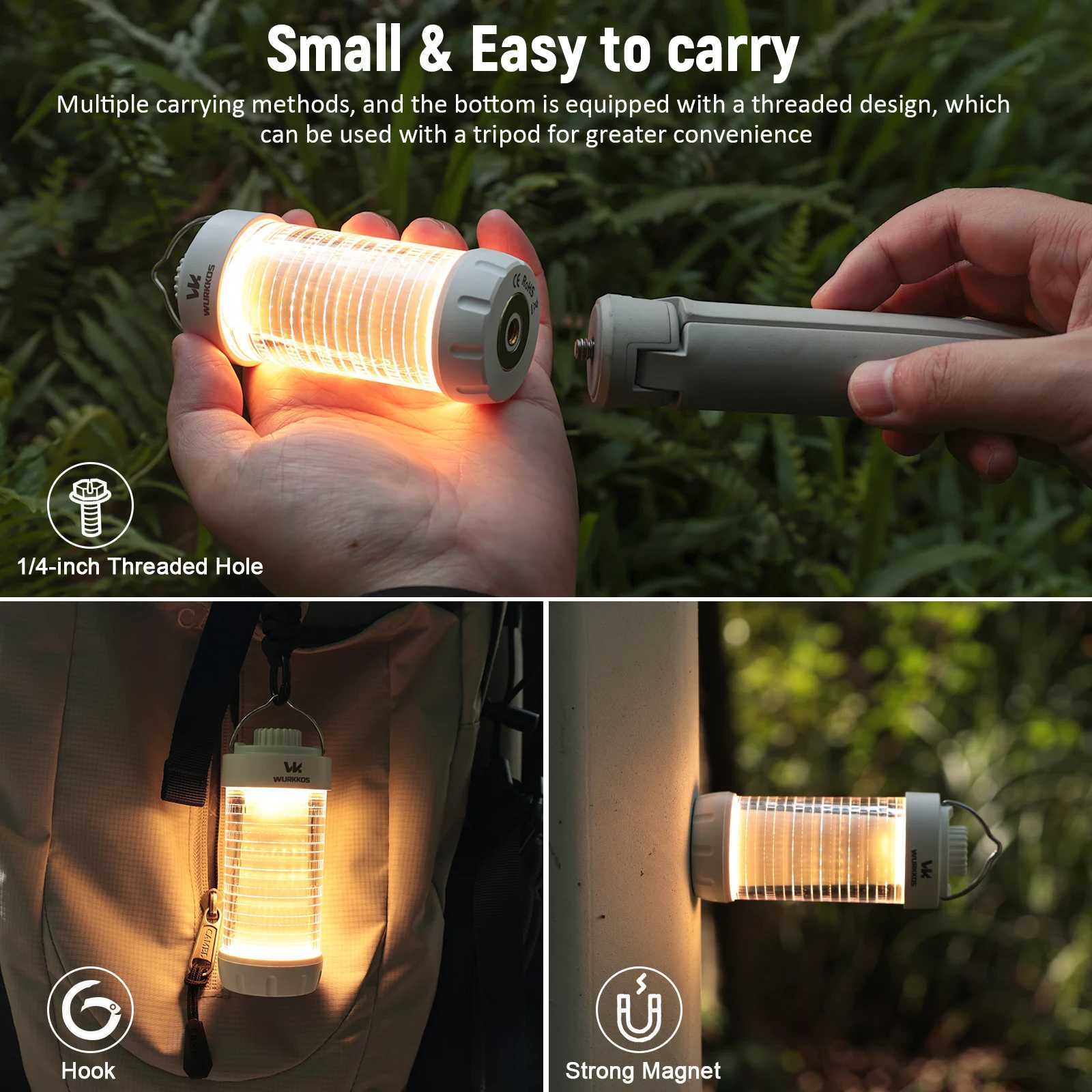 Wurkkos CL01 Camping Lantern 550LM Rechargeable LED Flashlight Waterproof EDC Work Light RGB Torch Power Bank Mini Magnetic Lamp M251117