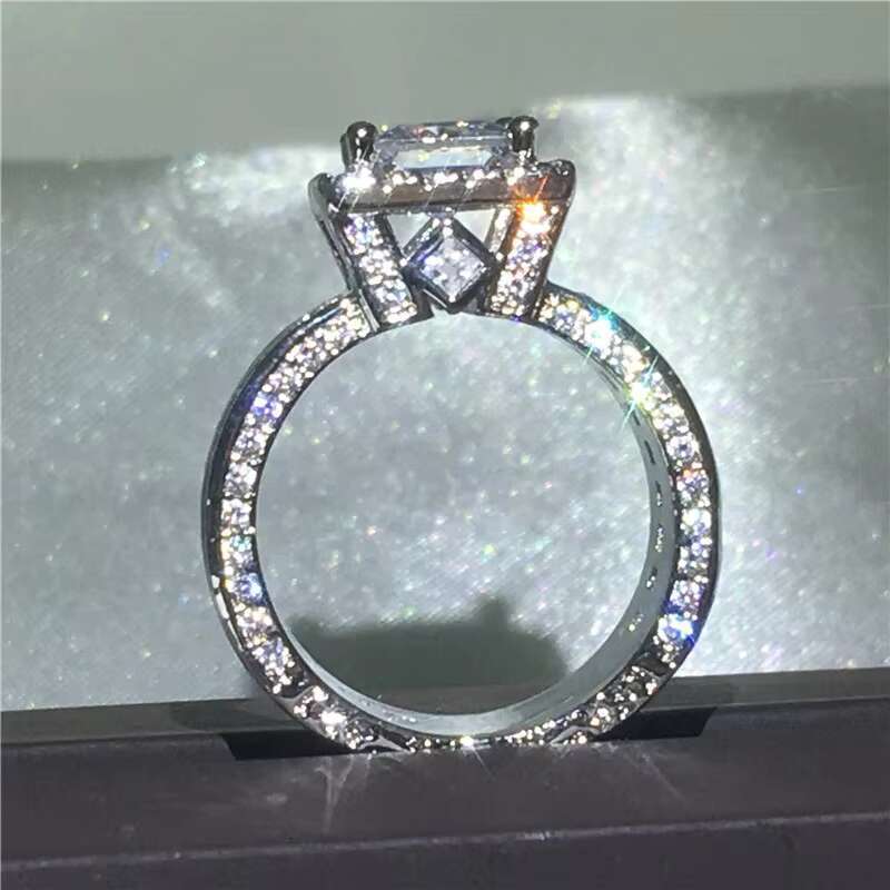 DHCollections Fashion Sales Double Layer Dia Sier Bride Engagement Ring Jewelry for Women