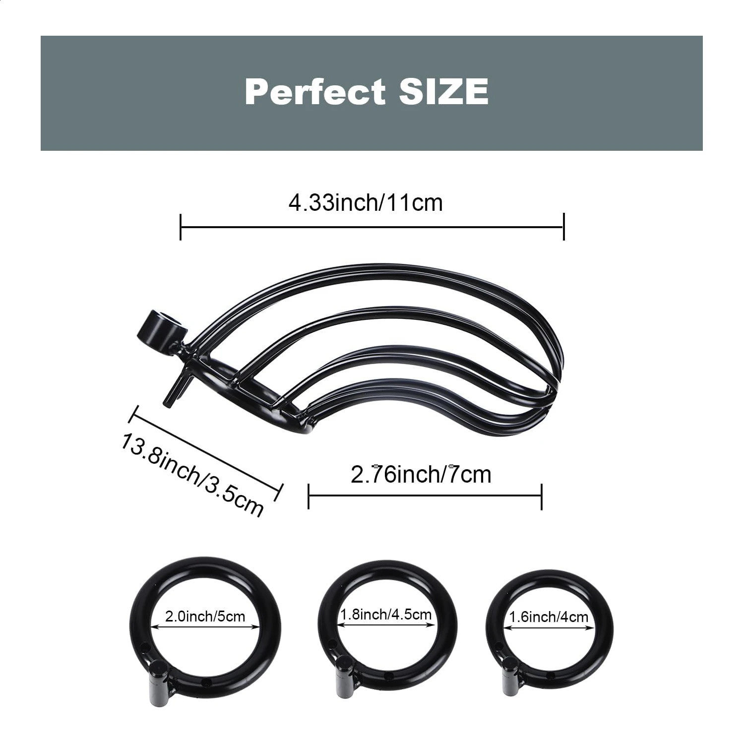 Black metal banana shaped male chastity cage with BDSM lock and adjustable rooster ring adult sex toy restraint device 250417