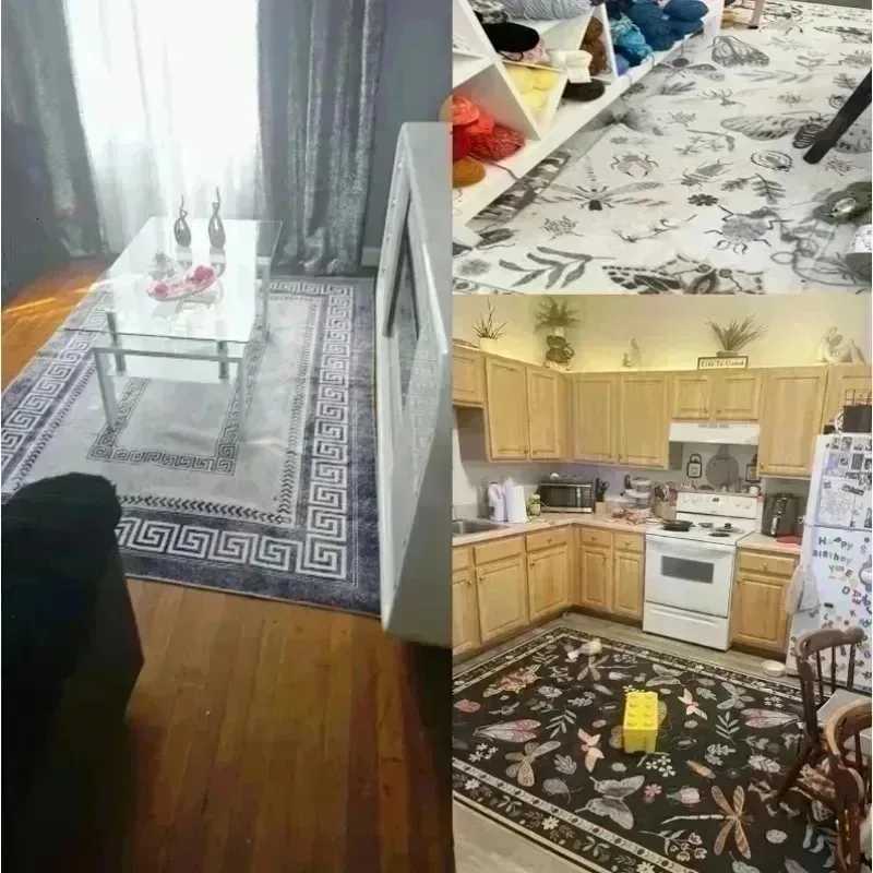 Christmas Candy Cane Carpet Holiday Home Decor Living Room Bedroom Home Decoration MatsM251117