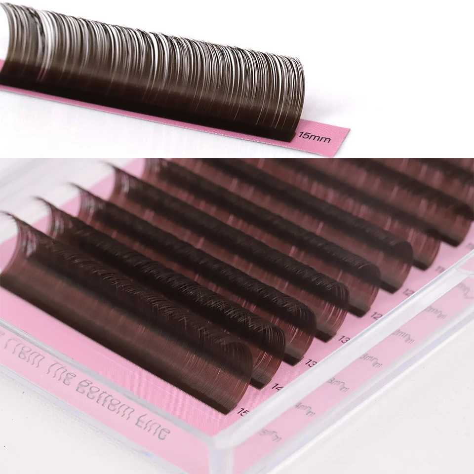 Lashprofessor Dark Brown Eyelash Extensions Brown Eyelashes Soft High Quality Individual Lashes Natural Colorful False EyelashesT251117