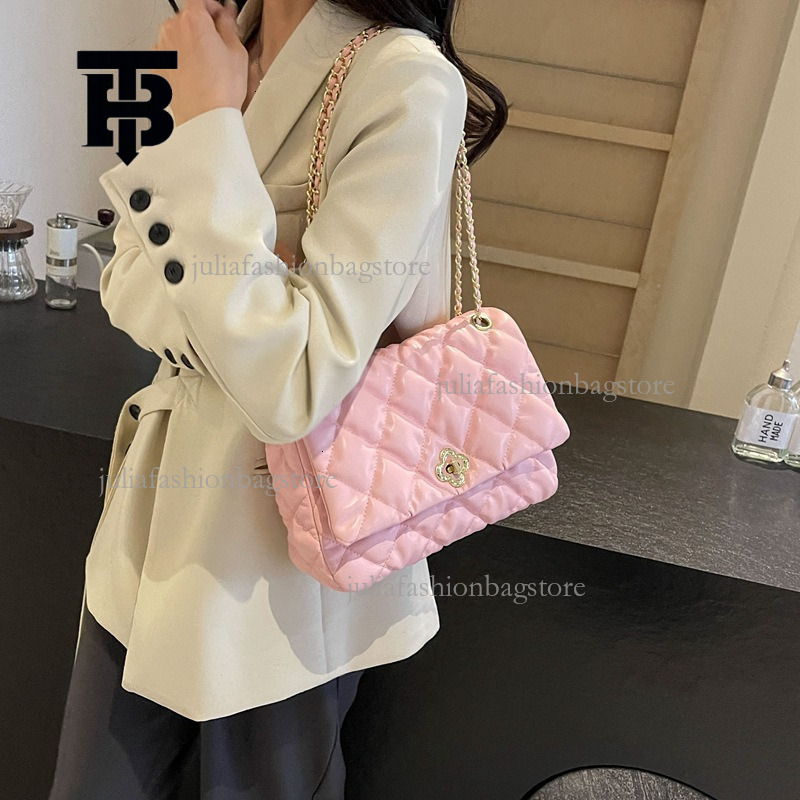 TB BHULAMTE Designer Denim Tassel Women's Shoulder Bag New Tie Dyed Canvas Casual Commuting Handbag Versatile Large Capacity New Phone Bag Chain 