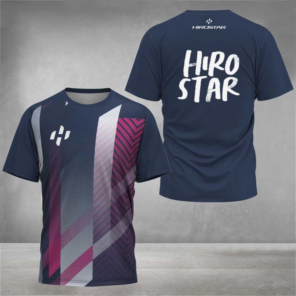 Summer mens T-shirt fashionable tennis training suit outdoor running fitness short sleeved top casual O-neck breathable T-shirt Z250417