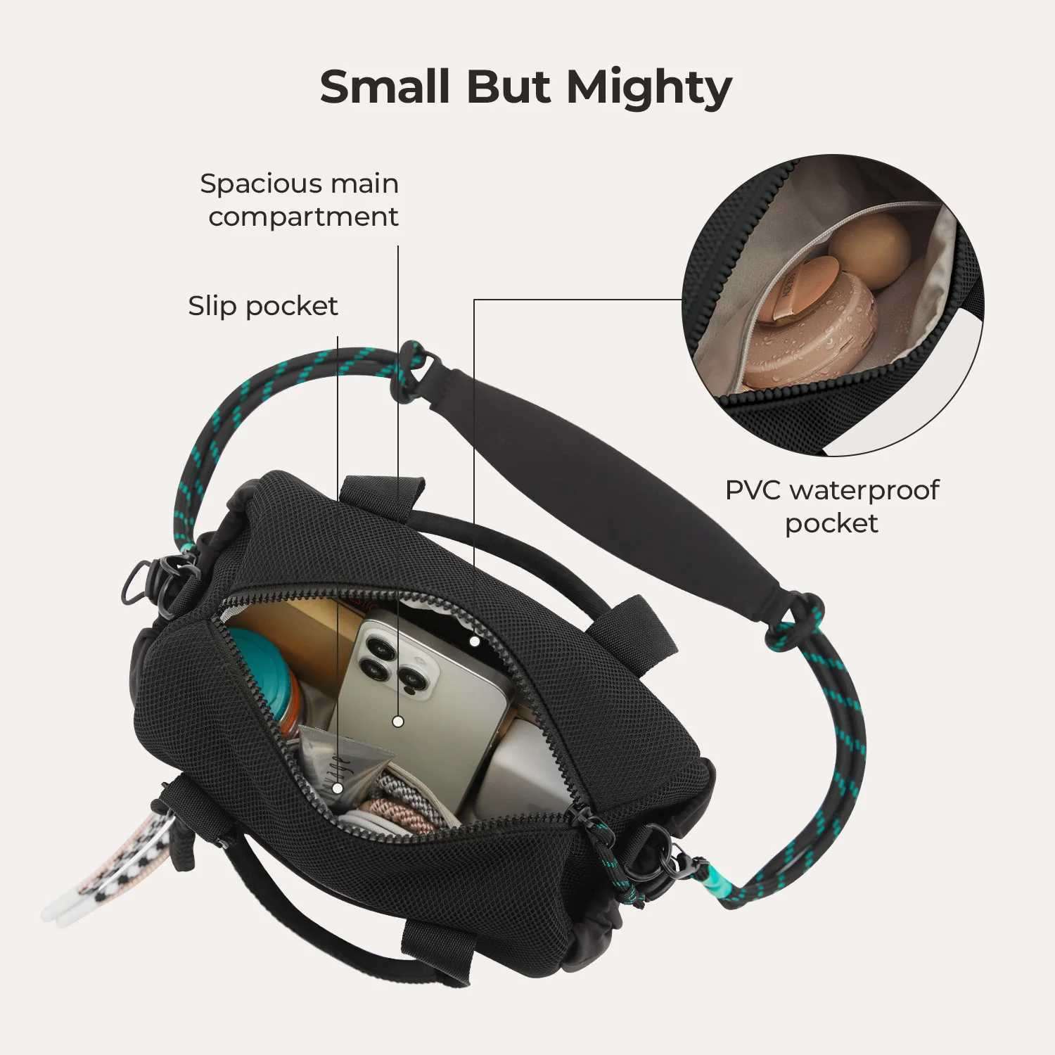 BAGSMART Boston Bag for Women Mini Duffel Shoulder Crossbody Bag Waterproof with Wet Pocket Gym Travel Daily Beach WeekenderW251115