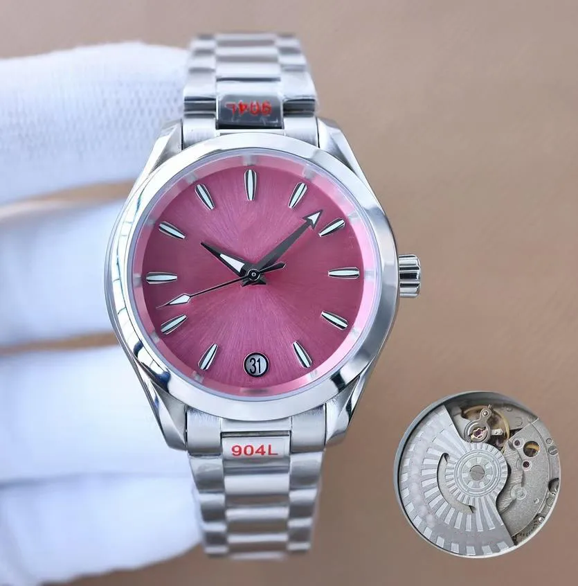 Female Designer Automatic Mechanical 2813 Movement Watch 34MM All-luminous stainless steel waterproof watch Sapphire luxury fashion watch
