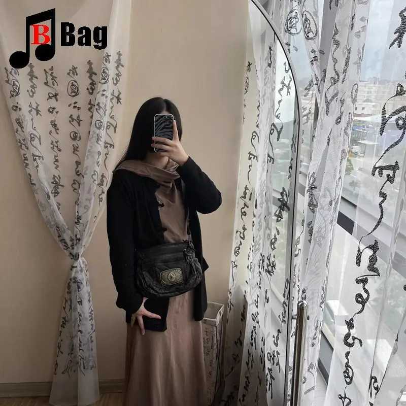 Y2K Gothic Womens Girls Punk Handbags Harajuku Fashion Large Capacity Soft Leather One Shoulder Crossbody Bag Trendy TotesW251115