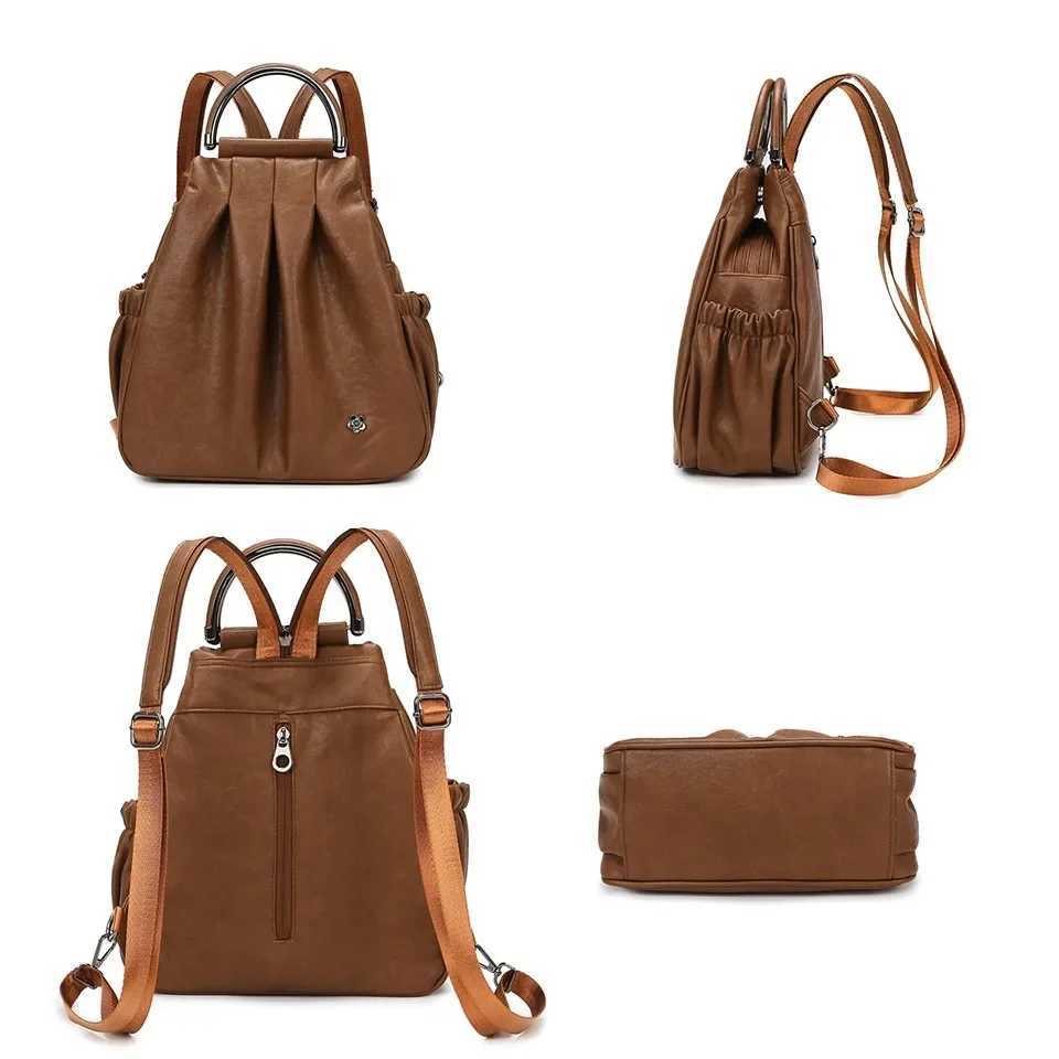 Fashion Backpack for Women Luxury Designer Rucksack Retro Style Ladies Multi-functional Shoulder Bags Teenager Casual Travel SacW251117