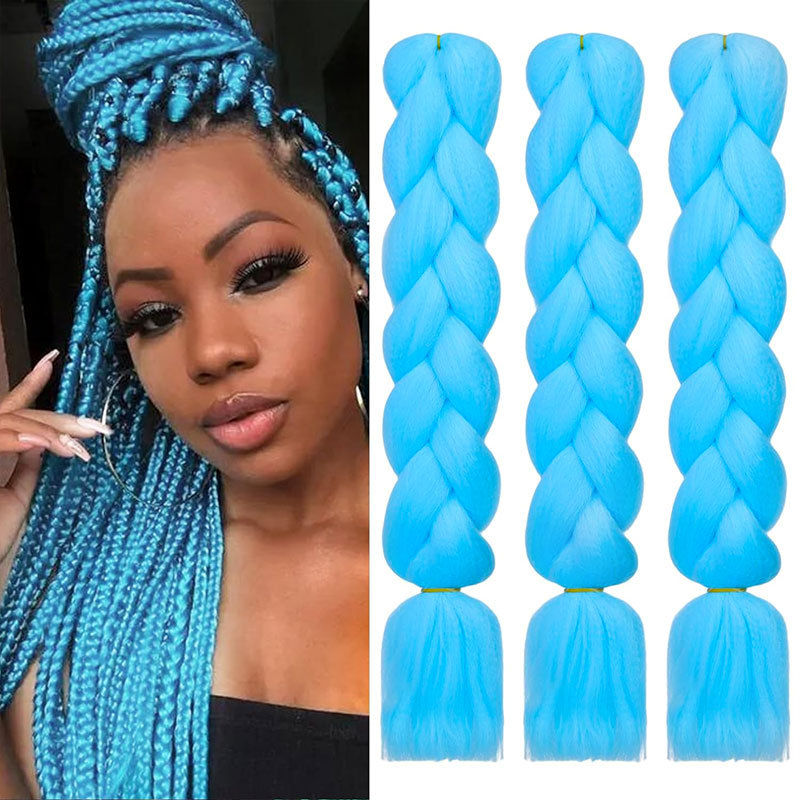 24 Inch Braiding Hair Braiding Hair Ombre Color 100G/Pack for Hair Extensions Accessories Jumbo Synthetic Hair Wefts Braids Women DIY Hair Easy to Wea
