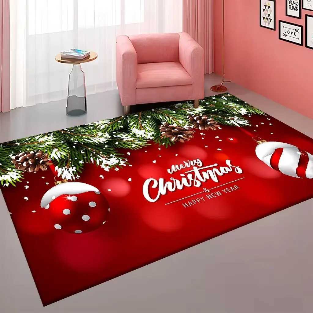 New Christmas carpet crystal velvet Christmas carpet living room dirt resistant easy to take care of absorbent non-slip carpetM251117