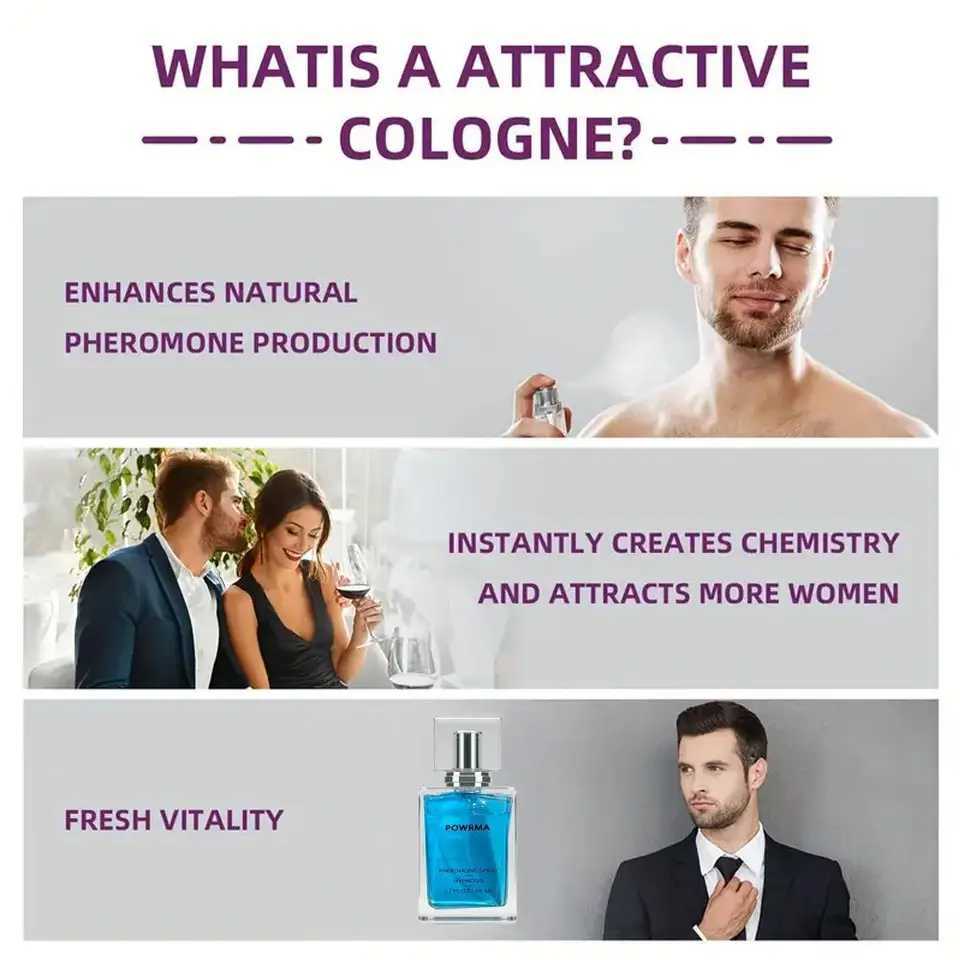 50ml POWRMA Long Lasting Pheromone Perfume Spray for Men Women Pheromone Hypnosis Spray Perfume Dating Perfume GiftW251117