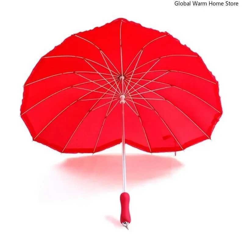 Heart Shaped Love Red Umbrella for Men and Women Adult Bridal Wedding Gift Waterproof Wind Resistant Creative Rain C251117