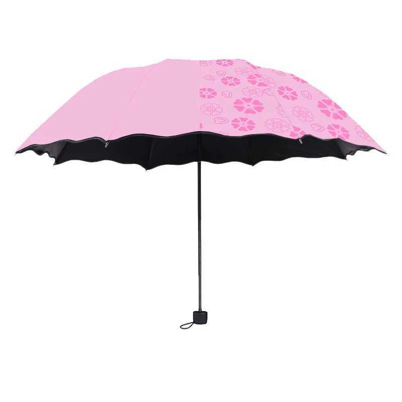 A lightweight folding umbrella an 8-bone umbrella stand and a flower shaped design on the umbrella face when it comes into C251117
