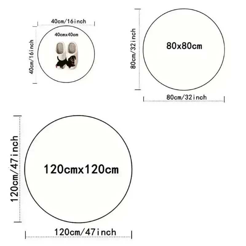 Christmas Deer Round Rug Holiday Home Decor Bedroom Living Room Carpet Decoration Mats New YearM251117