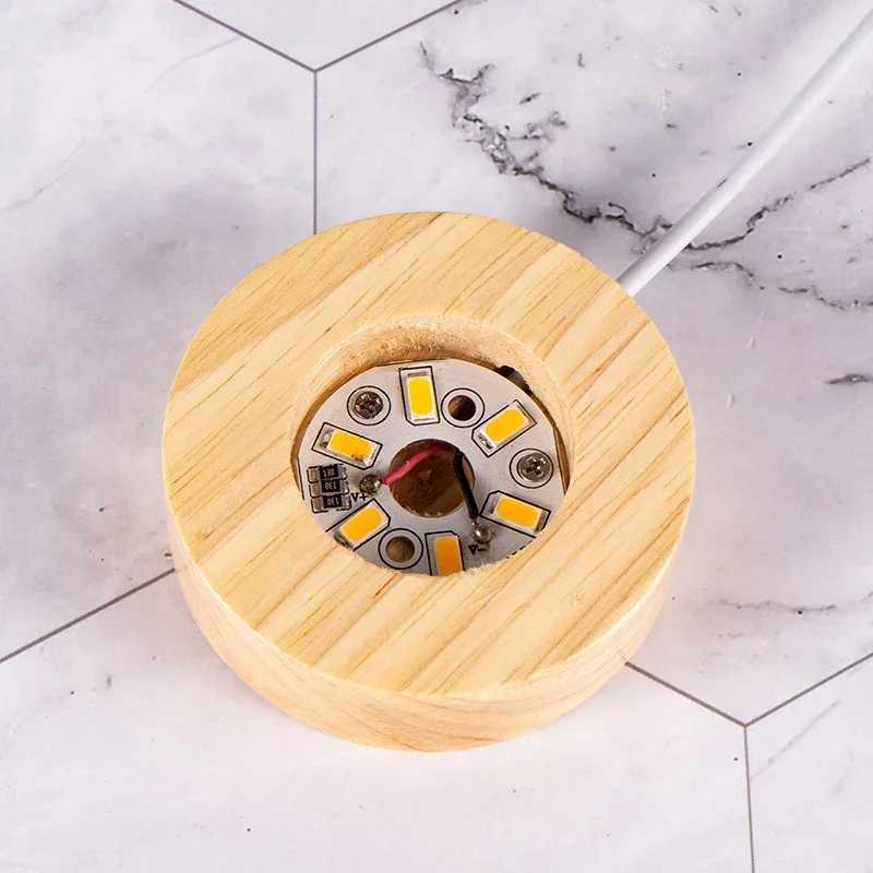 3D USB Charging Crystal Ball with Wooden Base Elk Christmas Tree Creative Desktop Decoration Light Laser Carving Christma Gift J251117