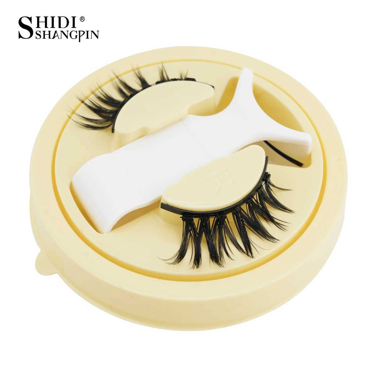 SHIDISHANGPIN Magnetic Eyelashes 1 Pair Handmade 3D Mink Lashes Reusable False Eyelashes Set Natural Fake Eyelash Tweezers ToolT251117