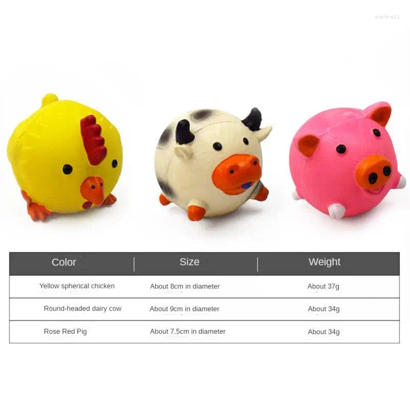 Update Dog Squeaky Rubber Toys Latex Chew Toy Puppy Sound Animal Bite Resistant Train Pet Supplies For Small Medium Large