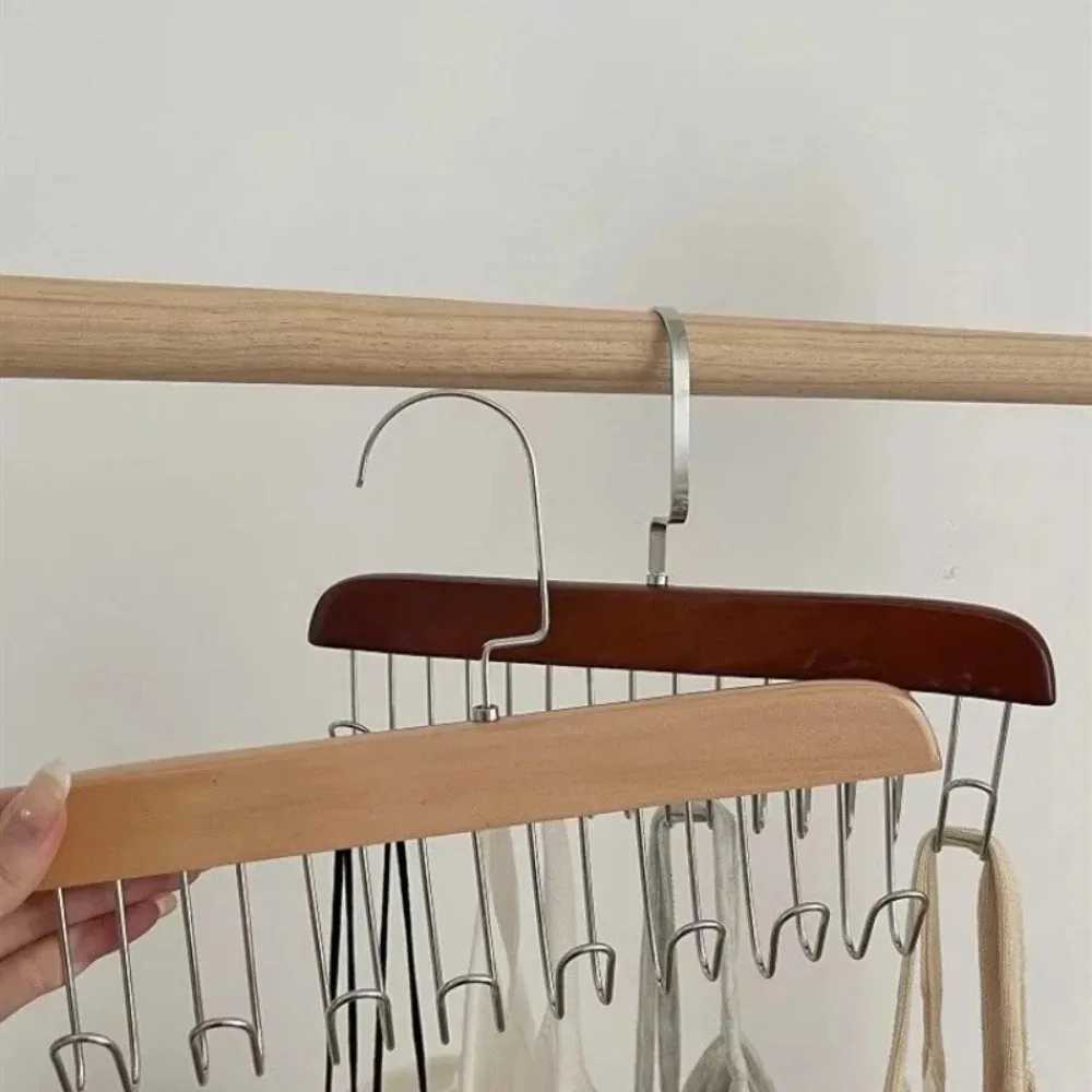 Clothes Pegs Laundry Tongs Bed Sheet Holder Multifunctional Wooden Hanger Storage Shelf Organizer for Underwear Belt Scarf Bra C251117
