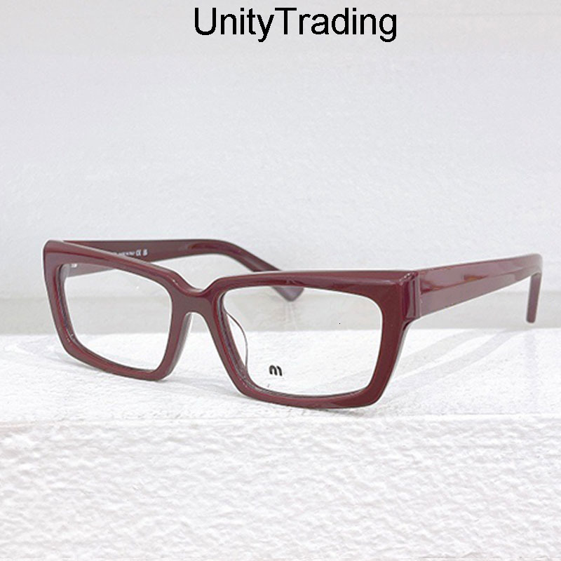 Iu Glimpse Rectangular Optical Glasses Ladies Y2K Casual Wear Black Acetate Frame Niu Reading Eyeglass With interchangeable Presc''Miulies''Miulies''06MF