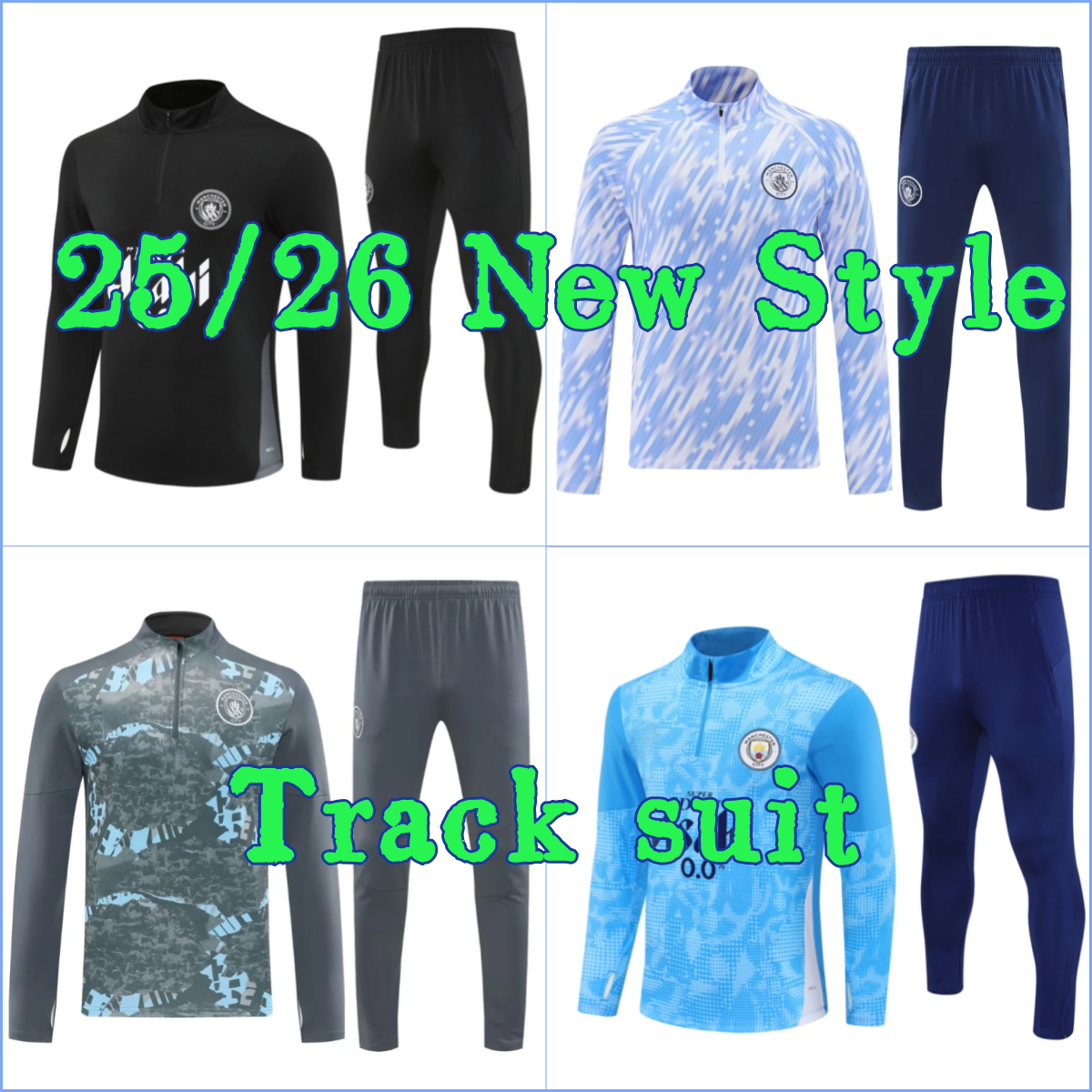 2025 2026 man city tracksuit long sleeved training suit kit uniform chandal adult sweatshirt Sweater Men KIDS training shirt long style man city