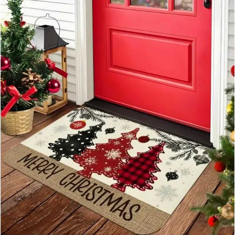 Merry Christmas Man Welcome Door Mat Front Door Mats Outdoor Entrance Mat with Christmas Door Mat Home Decor Check-in GiftsM251117
