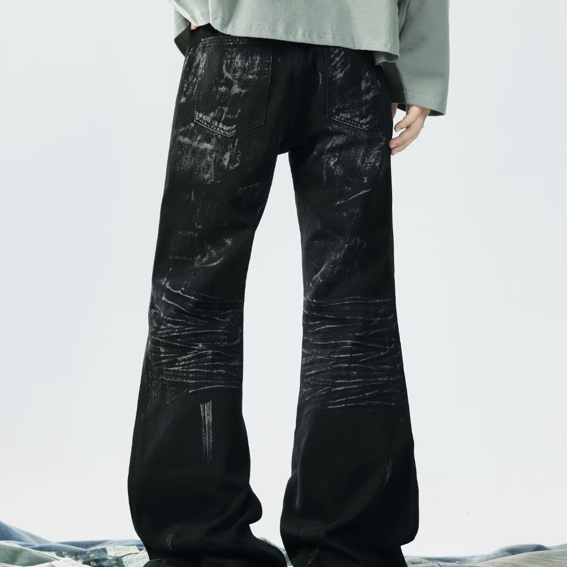 Diamond Men's Jeans Vintage Full Diamond Sequined Shiny Y2K Luxurious Design Clothes Mens Womens Harajuku Hip Hop Retro Baggy Low Waist Wide Leg 