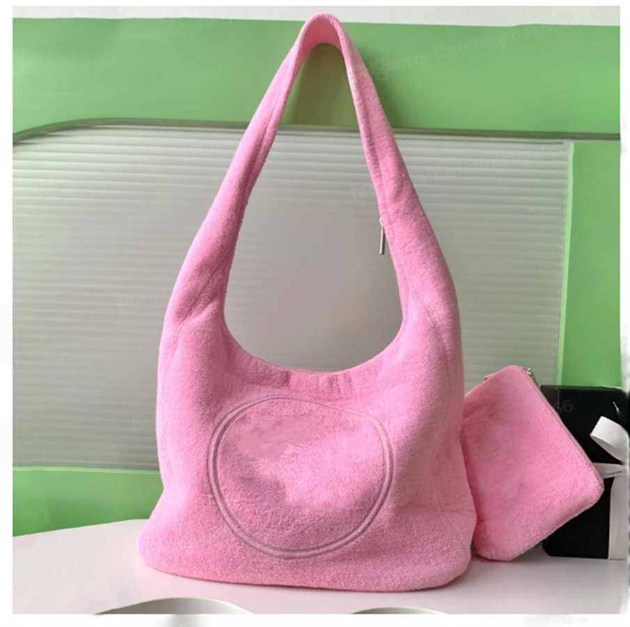 New 10A Large Capacity Beach Bag Luxury Designer Hardware Zipper Closure Shoulder Bag Removable Pouch Clutch Bag Fashion Women Casual Shopping Tote Bag