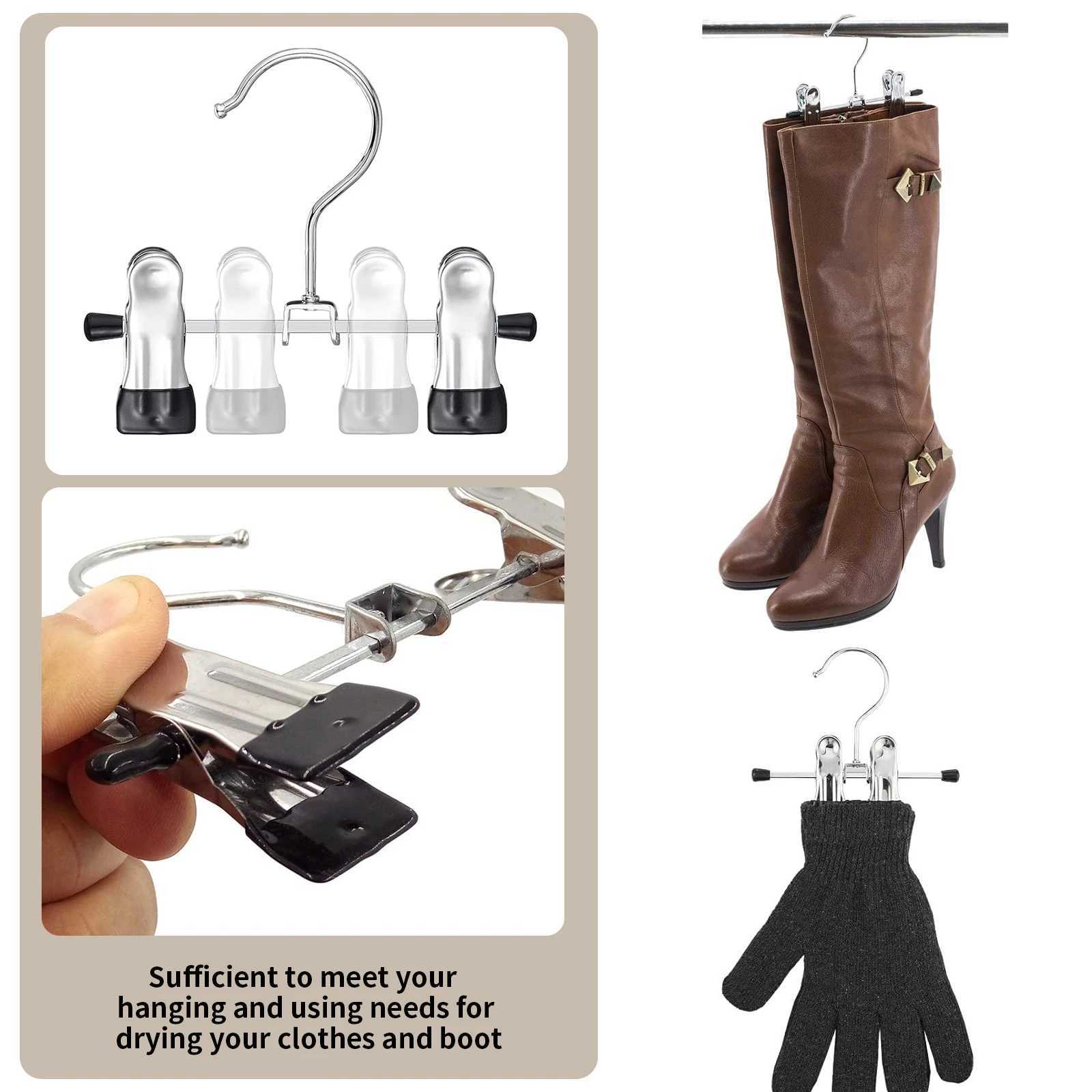 Double Adjustable Clips Boots HangersSpace Saving Boots Socks Bags Hanging Clips Boot Holder Boot OrganizerSet of 10 C251117