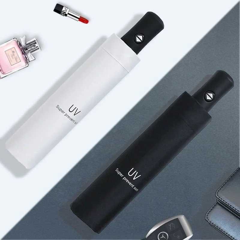 1pc Fully Automatic Umbrella for Men and Women Foldableable and Reinforced Sunny or Rainy Sunshade Sun Protection Uv Protec C251117