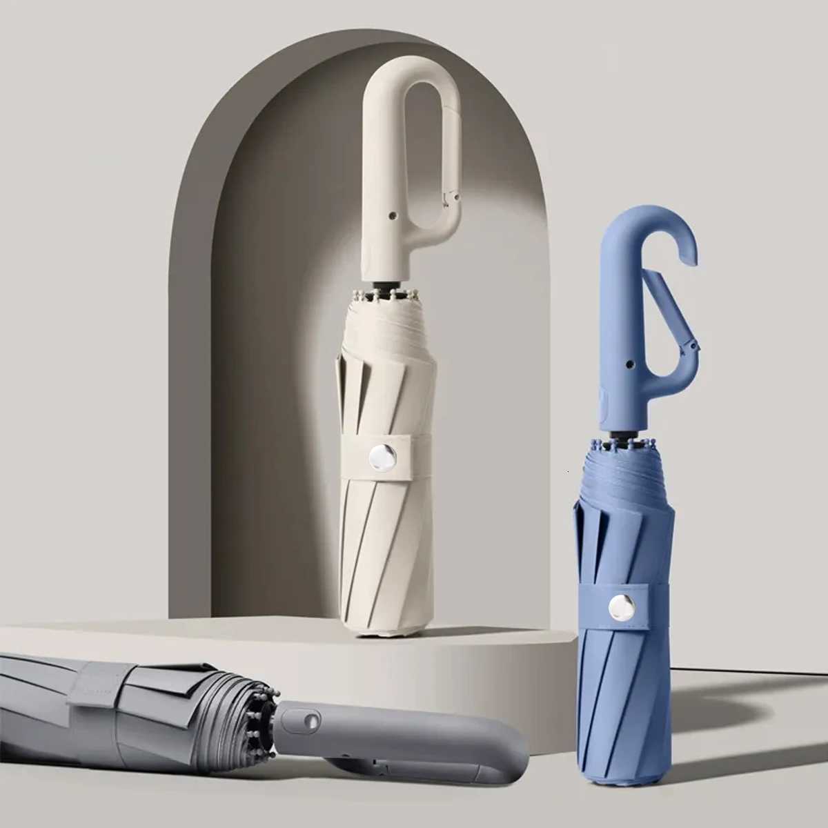 10-Bone Fully Automatic Folding Umbrella Advanced Feeling Sunshine And Dual-Purpose Parasol Extra Large Thickening Reinforcement C251117