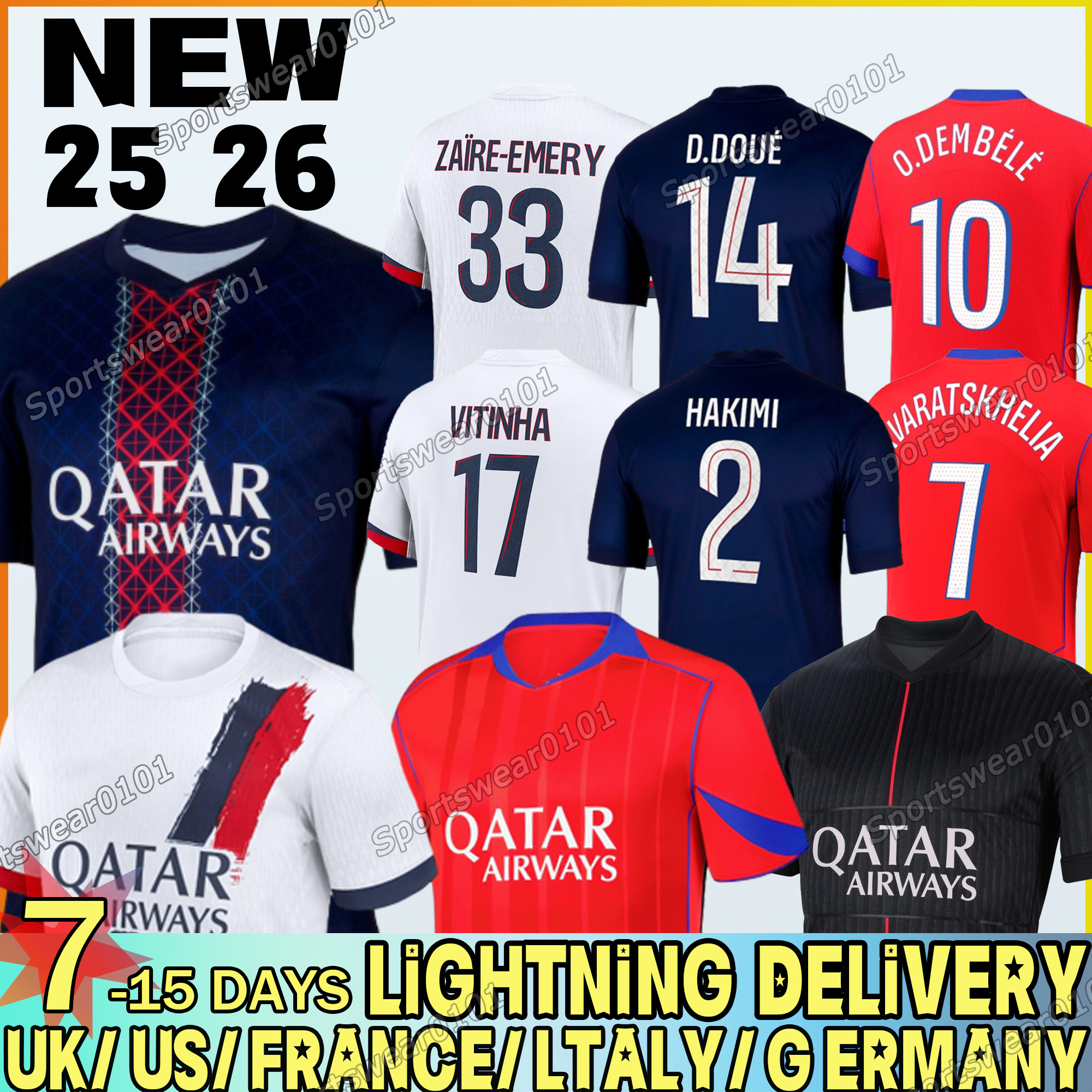 psges jersey 25 26 Ousmane Dembele jersey Khvicha Kvaratskhelia Football Shirt GonCalo Ramos Gianluigi Donnarumma kit Soccer Jerseys kids paris st germain jersey