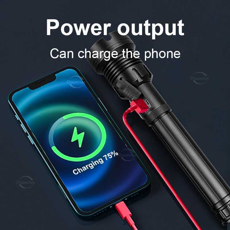 XHP390 Most Powerful Flashlight Usb Rechargeable Flashlight Strong Light Military Tactical Lantern Camping Hunting Outdoor Torch M251117