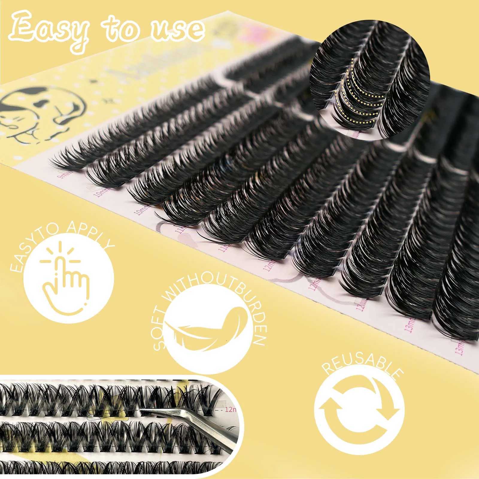 20 rows 400 clusters of 3D false eyelashes natural eyelash extension makeup thick eyelashes 30/40/60/80D eyelash bookT251117
