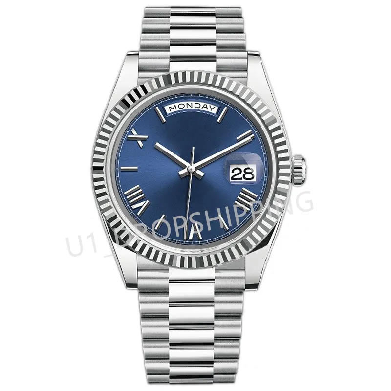 High-quality Men's Designer Watch 41mm Automatic Mechanical Movement, All-stainless Steel, High-quality Roman Dial, Water-resistant, Montony Luxury Watch 01
