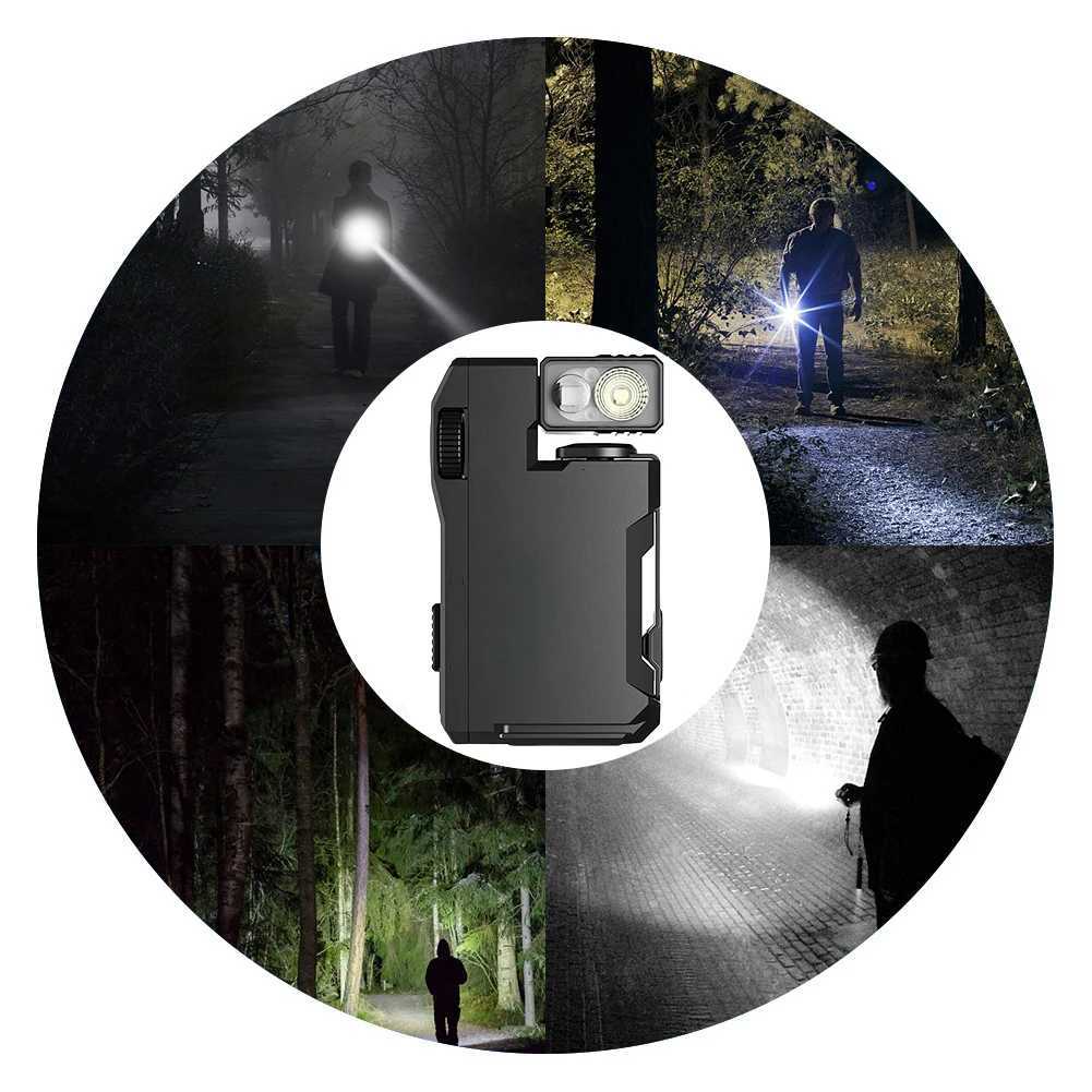 Rechargeable EDC Flashlight 400 Lumens Mini Flashlight Magnetic Keychain Flashlight for Outdoor Camping Hiking M251117