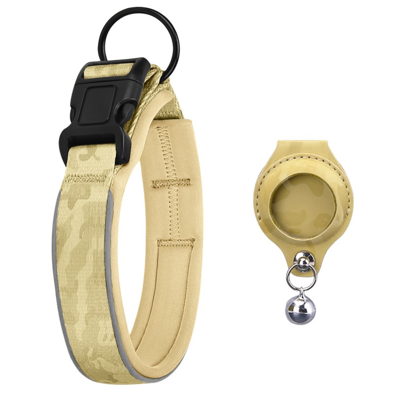 Factory Custom & Free Design Nylon/polyester Pet Collar | Anti-Lost Adjustable Dog Cat Collar with Air Tag Holder & GPS Compatible | Comfortable Safet