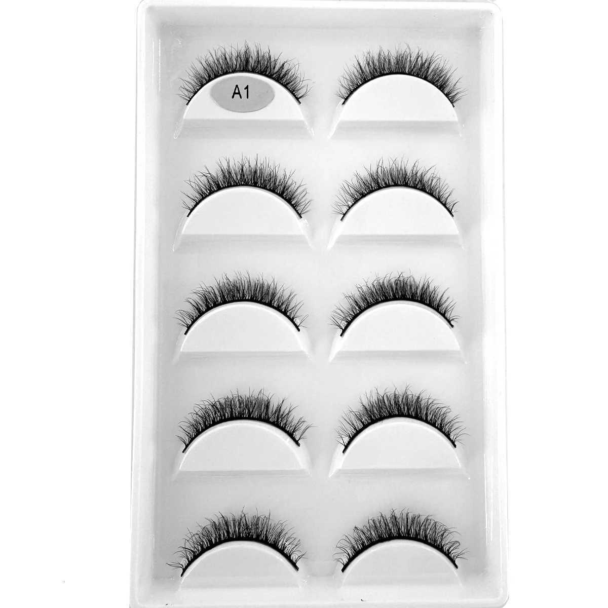 5 Pairs Natural Long False Eyelash Fake Lashes Long Makeup 3d Mink Lashes Extension Eyelash Reusable Mink Eyelashes for BeautyT251117