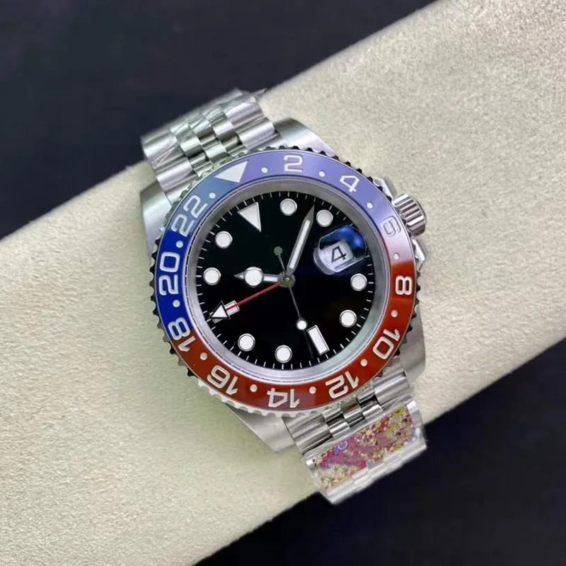 AAA Men's top brand series automatic mechanical watch 41 mm stainless steel red blue ceramic sapphire glass watch luxury