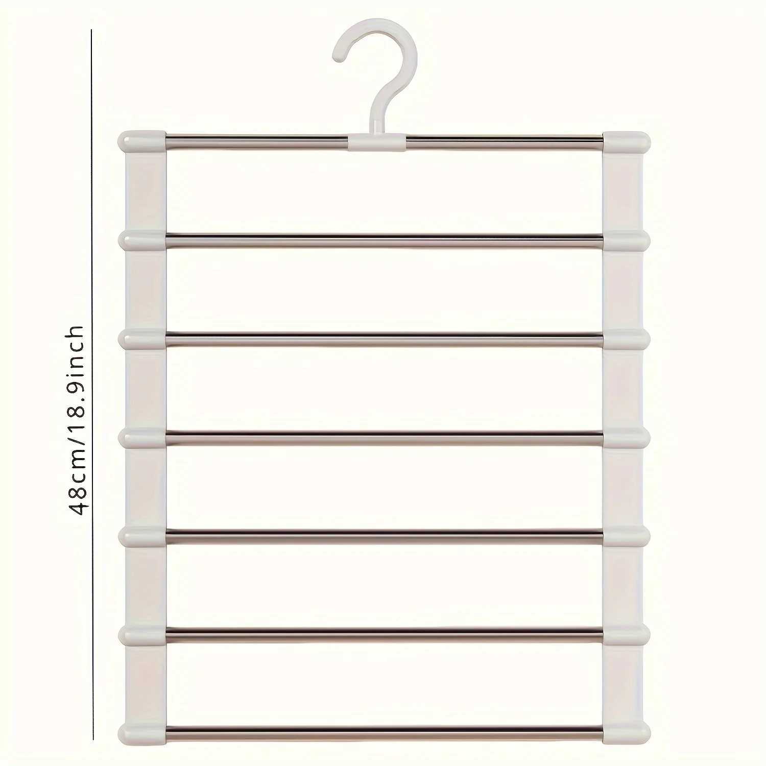 1pc Stainless Steel Jeans Hanger with Folding Design for Leggings and Wide-Leg Pants - Space-Saving Closet Organizer C251117