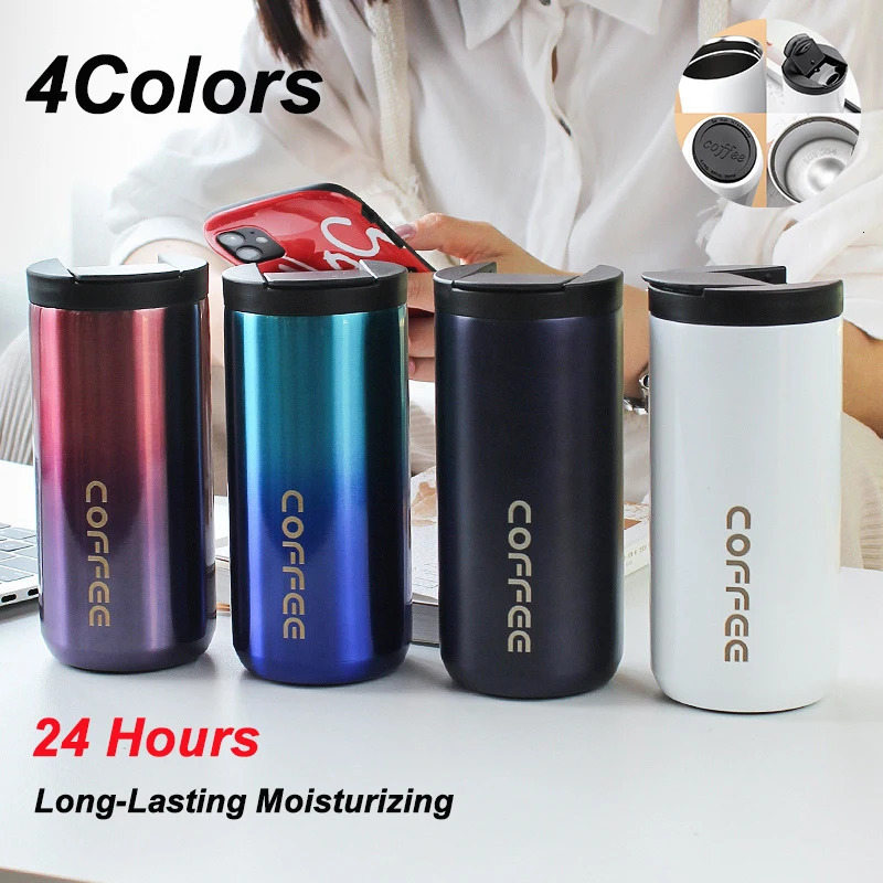 400ML Stainless Steel Coffee Thermos Bottle Leakproof Vacuum Thermal Mug for Car Travel Portable Insulated Cup 251107 W260226